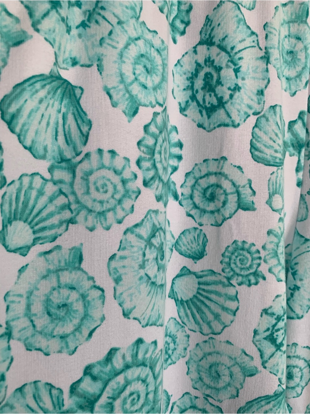 Quacker Factory Aqua Shell-Print Capris - Picture 4 of 6